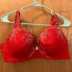 Size 42C - Fashion Bug - Red Bra w/Light Padding and Underwire